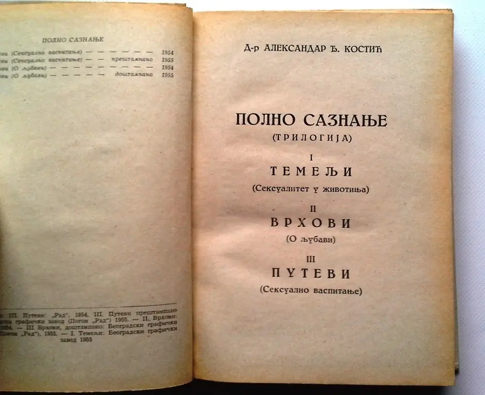 "Полно сазнање" Александар Ђ. Костић