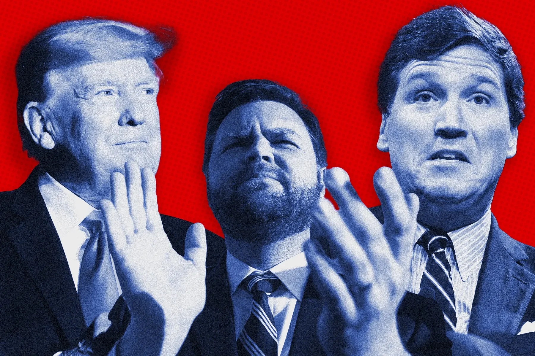 Трамп, Џеј ди Венс и Такер Карлсон