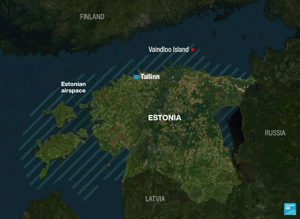 Естонски ваздушни простор око острва Вајндло