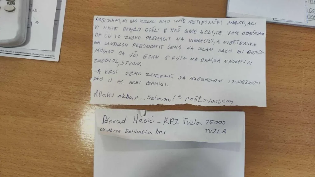 Пријетња свештеницима у Тузли