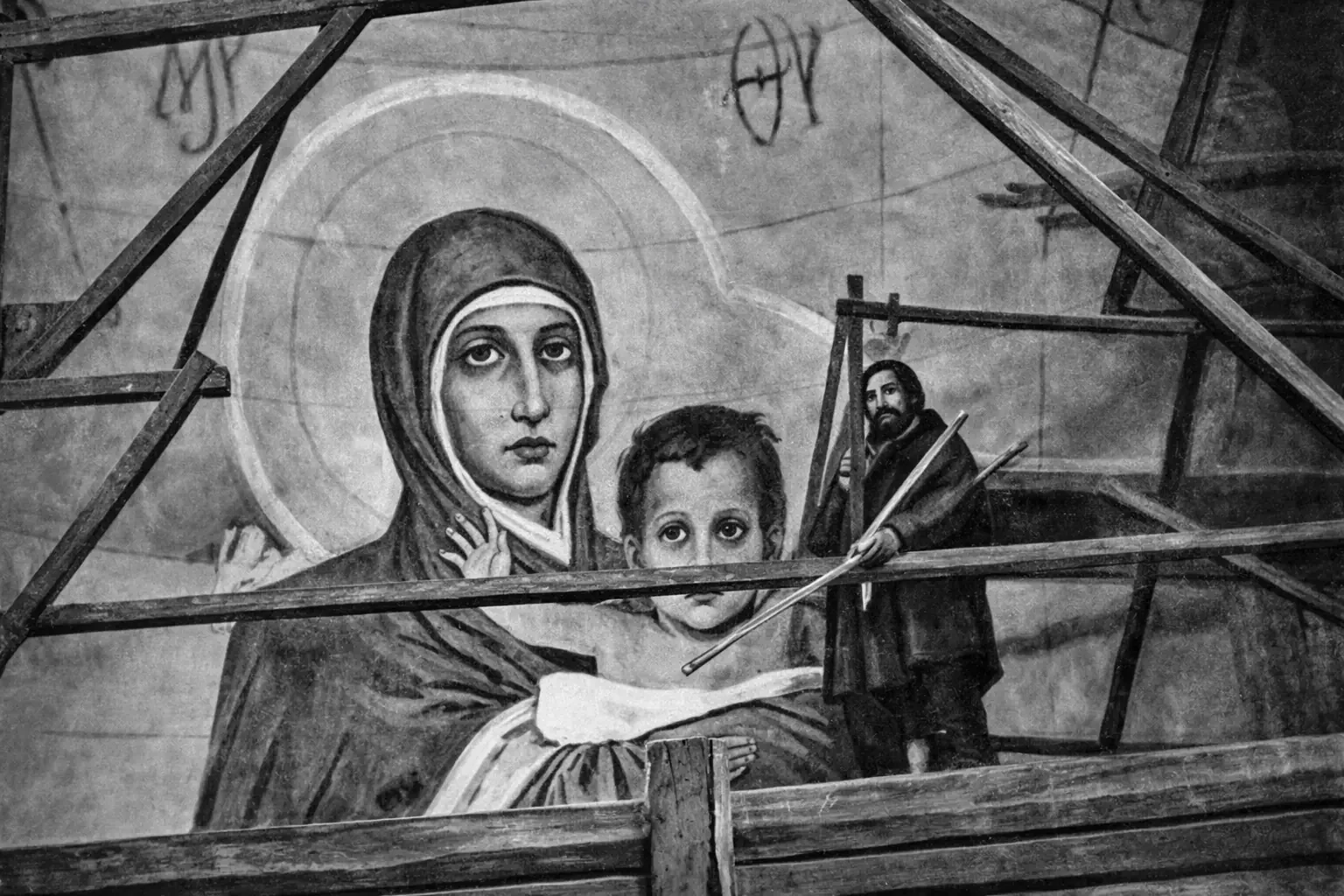 Фреска јављања Пресвете Богородице у Владимирској цркви у Кијеву