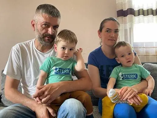 Cvetko Ristić sa svojom porodicom