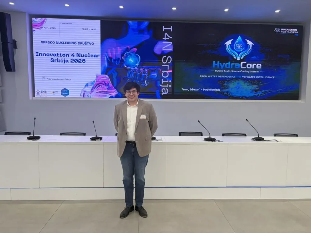 Ђорђе Ђорђевић победник I4N Србија 2026 — Србија добила представника за европско финале нуклеарних иновација