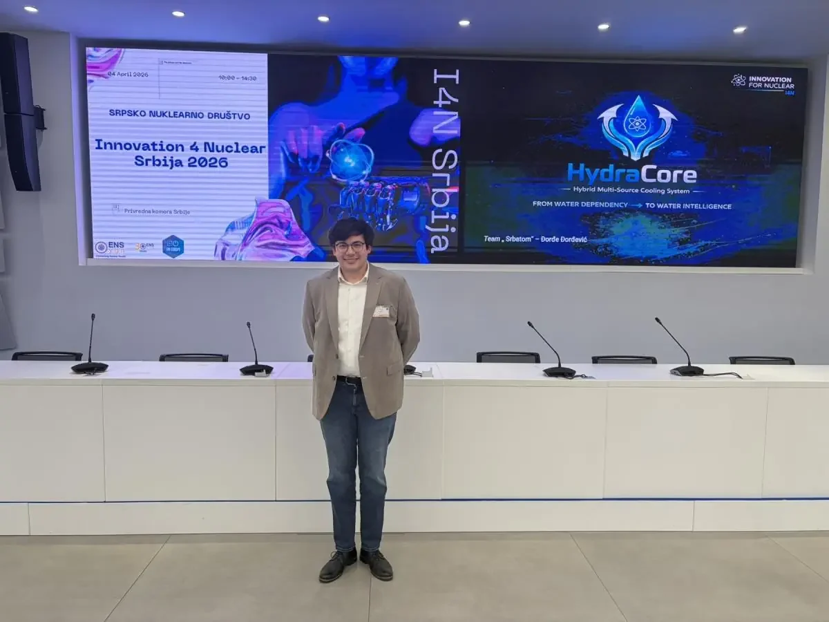 Ђорђе Ђорђевић победник I4N Србија 2026 — Србија добила представника за европско финале нуклеарних иновација